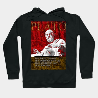 Plato Philosophical/Motivational Quote on Wisdom 2 Hoodie